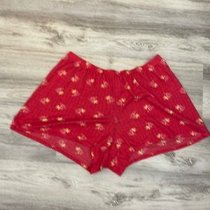 Charter Club Intimates Hot Pink with Yellow & White Palm Trees Women’s PJ Shorts